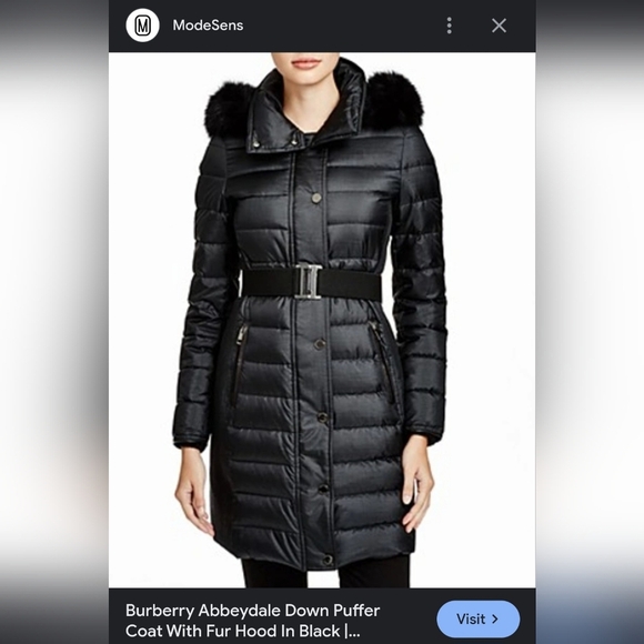 NWT Burberry Abbeydale Winter Jacket Parka Duck Down Blue Fox Fur Hoodie 4 US - Picture 6 of 16